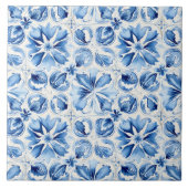 Mediterranean Blue Ornate タイル (正面)