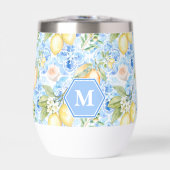 Mediterranean Blue Tile Limoncello Monogram Name (正面)