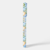 Mediterranean Blue Tile Limoncello Monogram Name Case-Mate iPhoneケース (裏面 / 右)