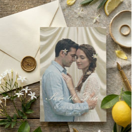 Mediterranean Blue Tile Photo Amalfi Coast Wedding セーブザデート