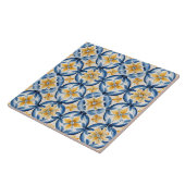Mediterranean Blue & Yellow Floral タイル (側面)