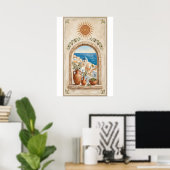 Mediterranean Boho Sun & Sea Poster ポスター (ホームオフィス)