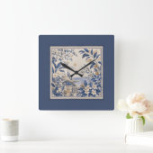 Mediterranean Botanical Wall Clock スクエア壁時計 (ホーム)