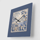 Mediterranean Botanical Wall Clock スクエア壁時計 (傾斜)