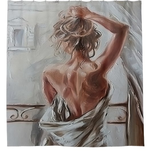 Mediterranean Breeze シャワーカーテン (正面)