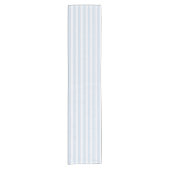 Mediterranean Cabana Stripe Light Coastal Blue ショートテーブルランナー (正面)