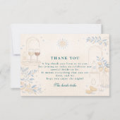 Mediterranean Ciao Miss Bridal Shower サンキューカード (正面)