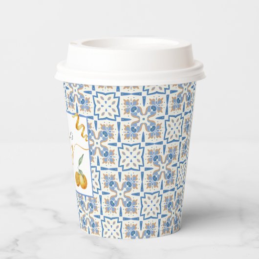 Mediterranean Citrus Baby Shower 紙コップ (裏面)