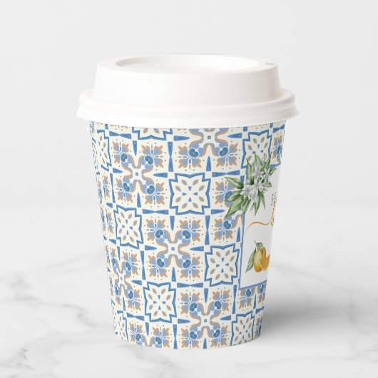 Mediterranean Citrus Baby Shower 紙コップ (正面)