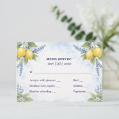 Mediterranean Citrus Botanical RSVP Wedding Respon (スタンド正面)