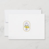 Mediterranean Citrus Botanical RSVP Wedding Respon (裏面)