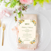 Mediterranean Citrus Botanical Wedding メニュー