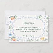 Mediterranean Citrus Floral Appreciation Design サンキューカード (正面)