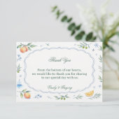 Mediterranean Citrus Floral Appreciation Design サンキューカード (スタンド正面)