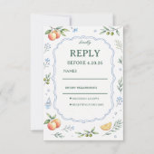 Mediterranean Citrus Floral Response Design 出欠カード (正面)