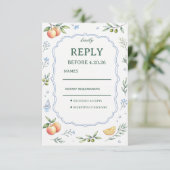 Mediterranean Citrus Floral Response Design 出欠カード (スタンド正面)