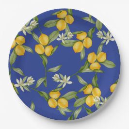 Mediterranean Citrus Garden Plate ペーパープレート