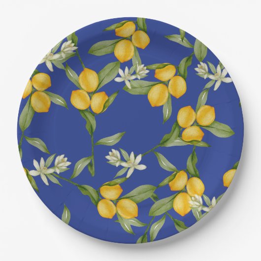Mediterranean Citrus Garden Plate ペーパープレート (正面)