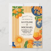 Mediterranean Citrus Orange Grove Amalfi Summer 招待状 (正面)