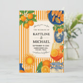Mediterranean Citrus Orange Grove Amalfi Summer 招待状 (スタンド正面)