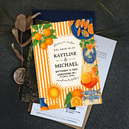 Mediterranean Citrus Orange Grove Amalfi Summer 招待状
