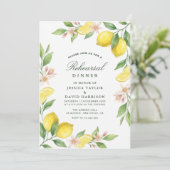 Mediterranean Citrus Wreath Rehearsal Dinner 招待状 (スタンド正面)