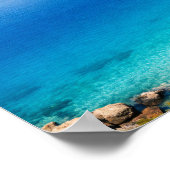 Mediterranean Coast Ocean Bay Poster ポスター (角)