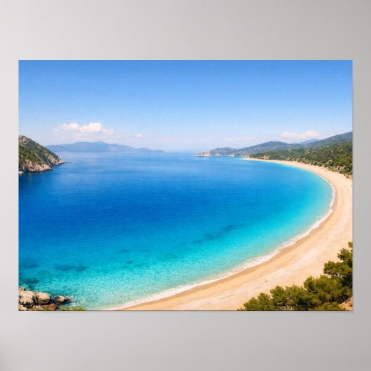 Mediterranean Coast Ocean Bay Poster ポスター (正面)