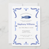 Mediterranean Coastal Bridal Shower Invitation  招待状 (正面)
