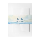 Mediterranean Coastal Monogram Wedding 招待状ベリーバンド (正面例)