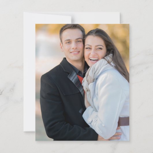 Mediterranean Coastal Photo Lemon Wedding Invite (裏面)