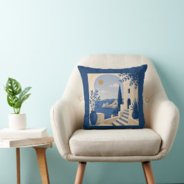 Mediterranean Coastal Villa Arch Cushion クッション