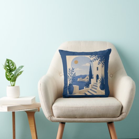 Mediterranean Coastal Villa Arch Cushion クッション (椅子)