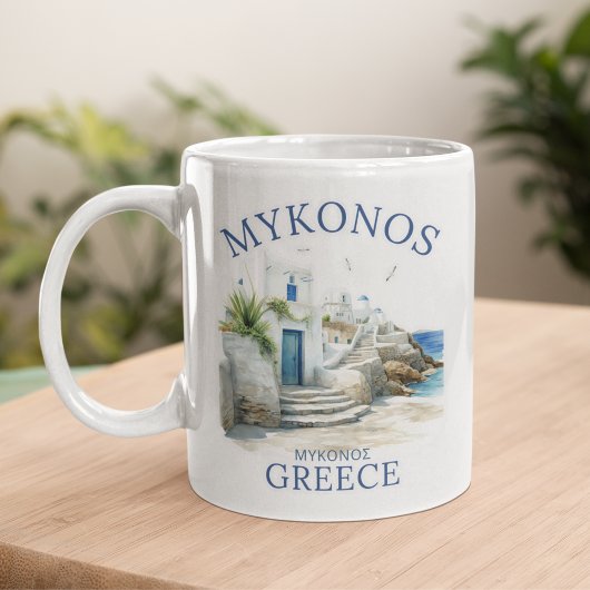Mediterranean Dream: Mykonos in Art コーヒーマグカップ