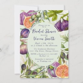 Mediterranean Fig & Olive Bridal Shower Invitation 招待状