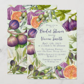 Mediterranean Fig & Olive Bridal Shower Invitation 招待状 (正面/裏面)