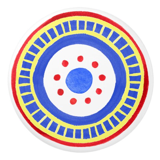 Mediterranean Folk Art Ceramic Knob セラミックノブ (正面)