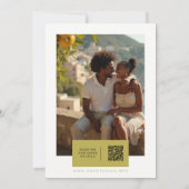 Mediterranean Fresh Lime Lemons & Flowers Garlands 招待状 (裏面)