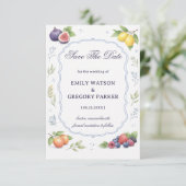 Mediterranean Fruit Floral Announcement Wedding セーブザデート (スタンド正面)
