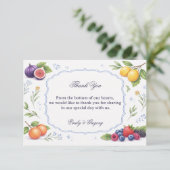 Mediterranean Fruit Floral Appreciation Design サンキューカード (スタンド正面)