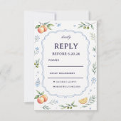 Mediterranean Fruit Floral Respons Design 出欠カード (正面)