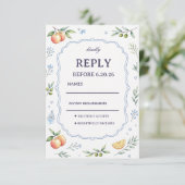 Mediterranean Fruit Floral Respons Design 出欠カード (スタンド正面)