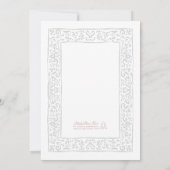 Mediterranean Hand Painted Blue White Wedding 招待状 (裏面)