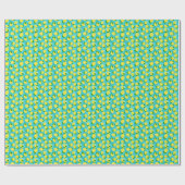 Mediterranean Hand-Painted Lemon Pattern ラッピングペーパー (フラット)