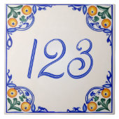 Mediterranean House Number – Arancia タイル (正面)