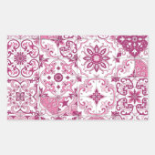 Mediterranean hues/ Azulejo tiles 長方形シール (正面)