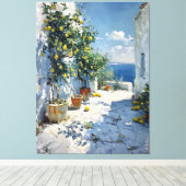 Mediterranean Impressionism with Lemons キャンバスプリント (インサイチュ (ウッドフロア))