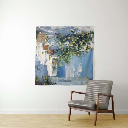 Mediterranean Impressionism with Lemons タペストリー (インサイチュ(横))