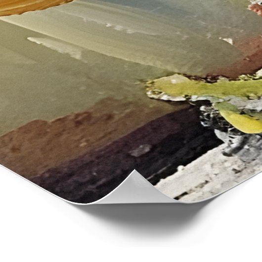 Mediterranean Impressionism with Lemons ポスター (角)