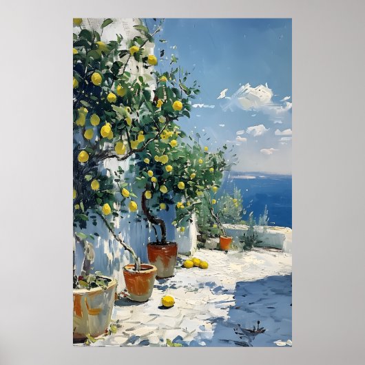 Mediterranean Impressionism with Lemons ポスター (正面)